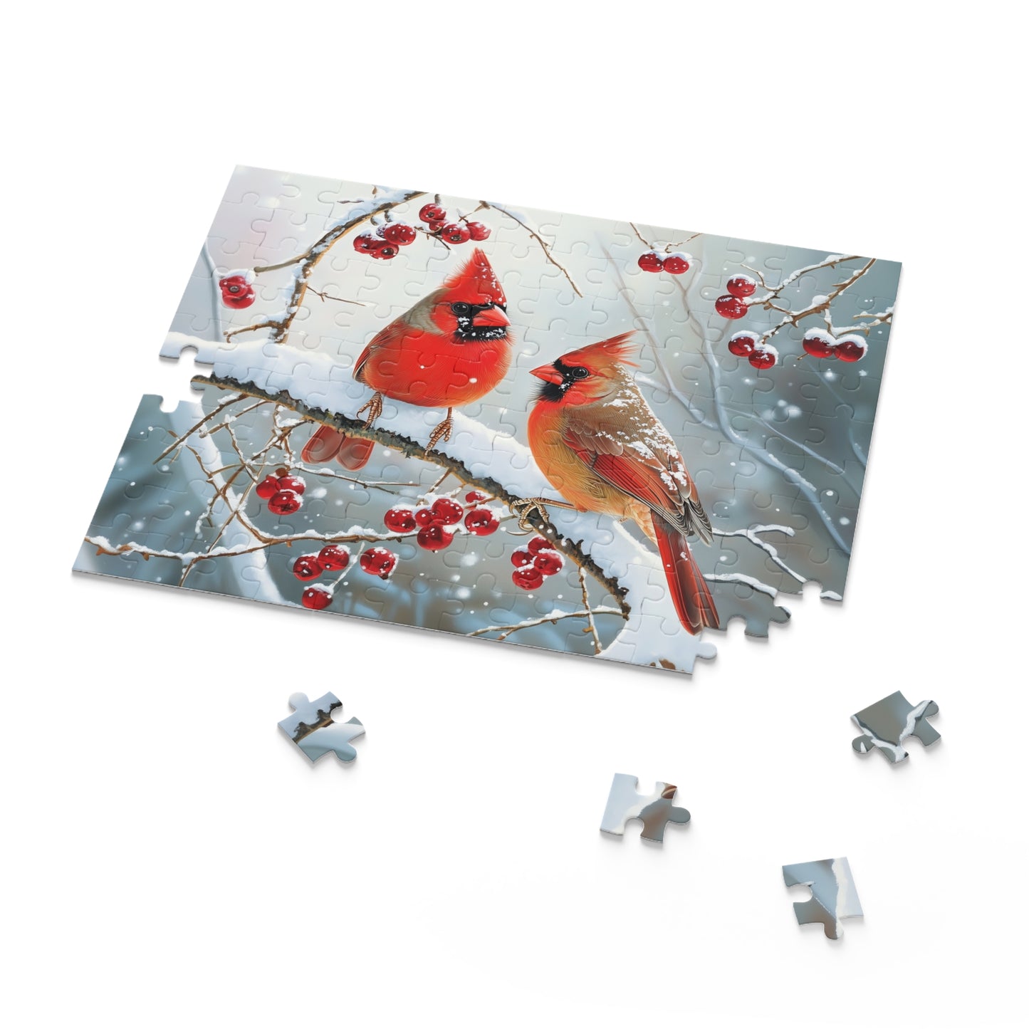 Cardinals in the Snow Puzzle