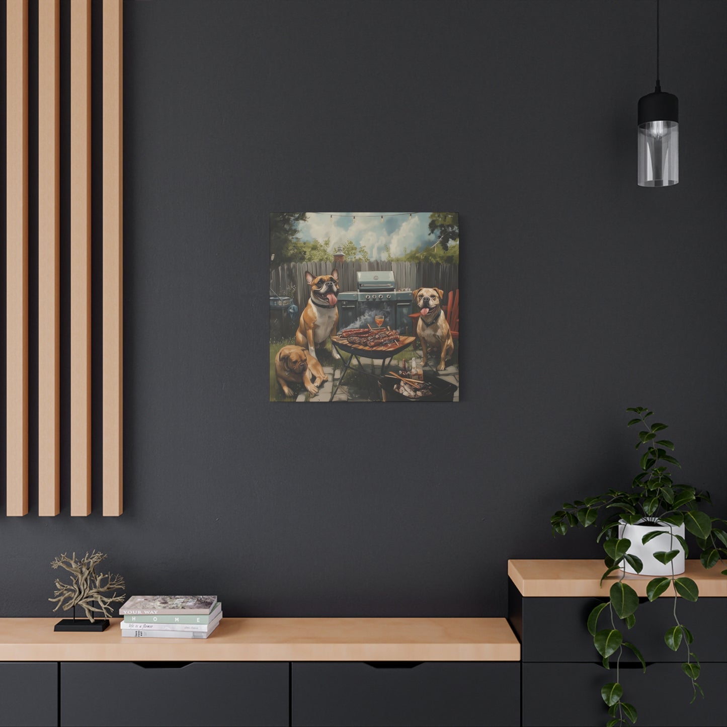 Barbeque Dogs Canvas