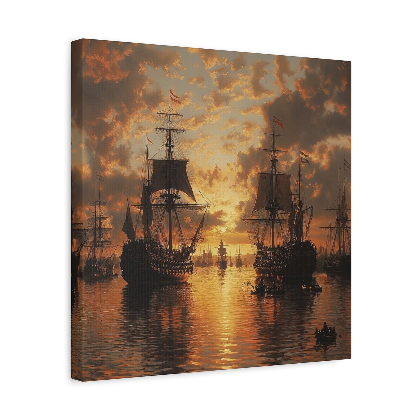 Sunset Ships Canvas