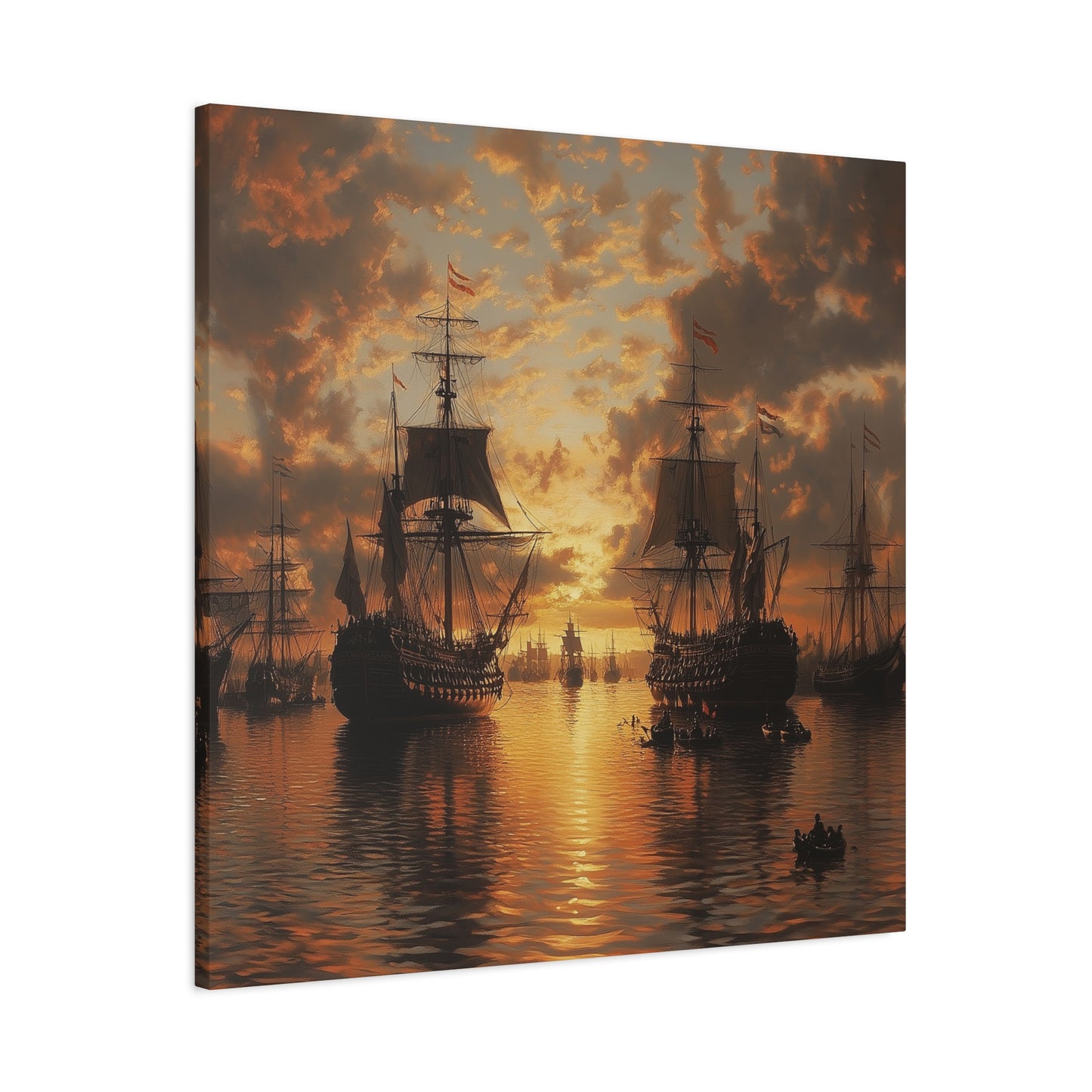 Sunset Ships Canvas