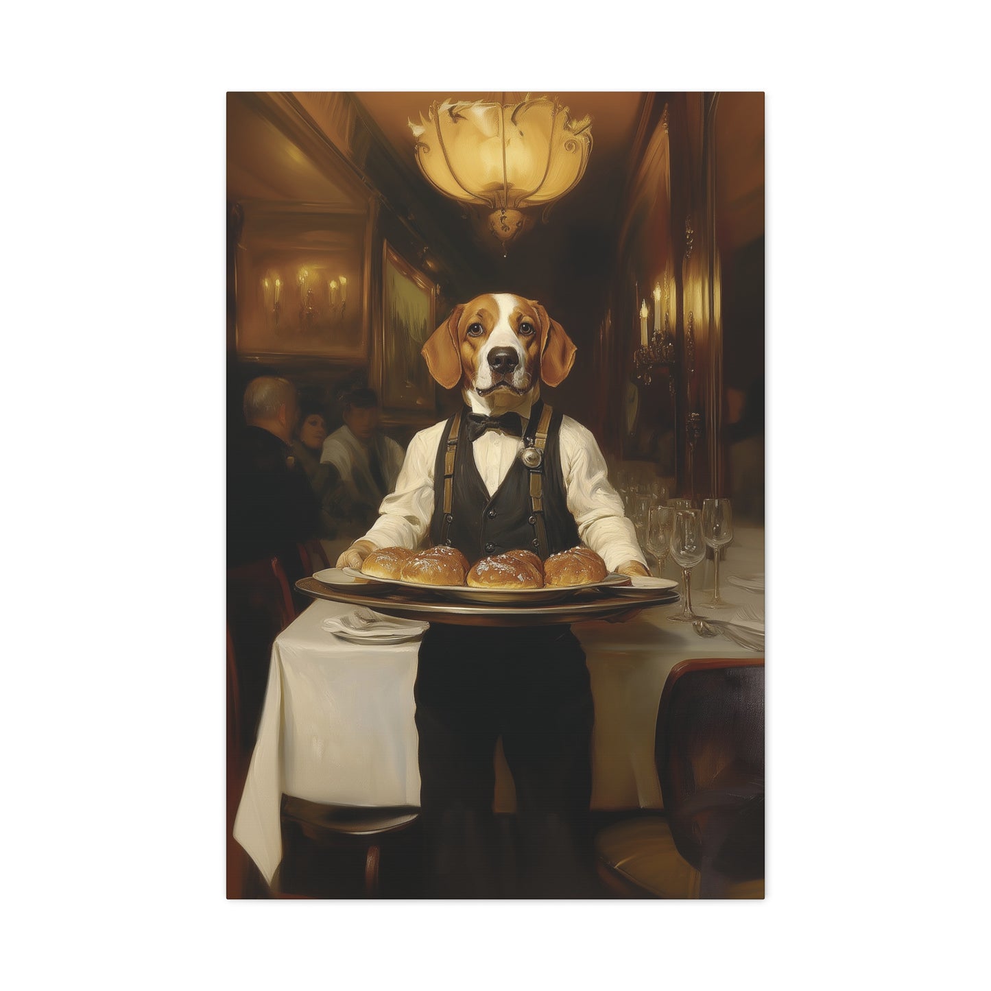 Dog Waiter Canvas