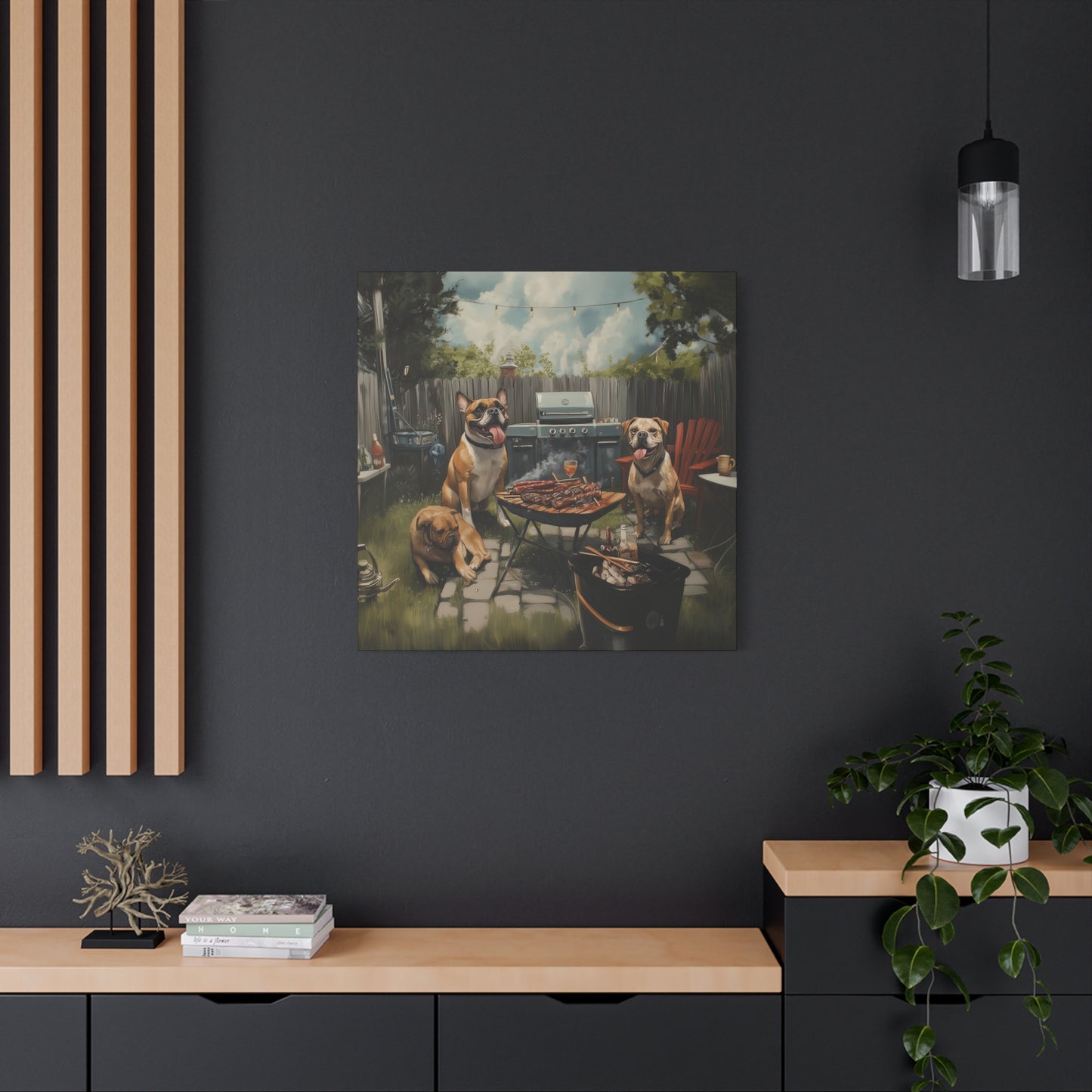 Barbeque Dogs Canvas