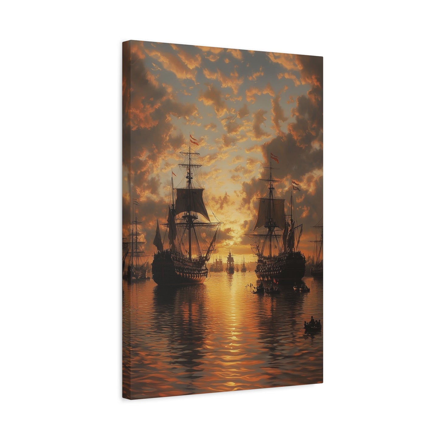 Sunset Ships Canvas