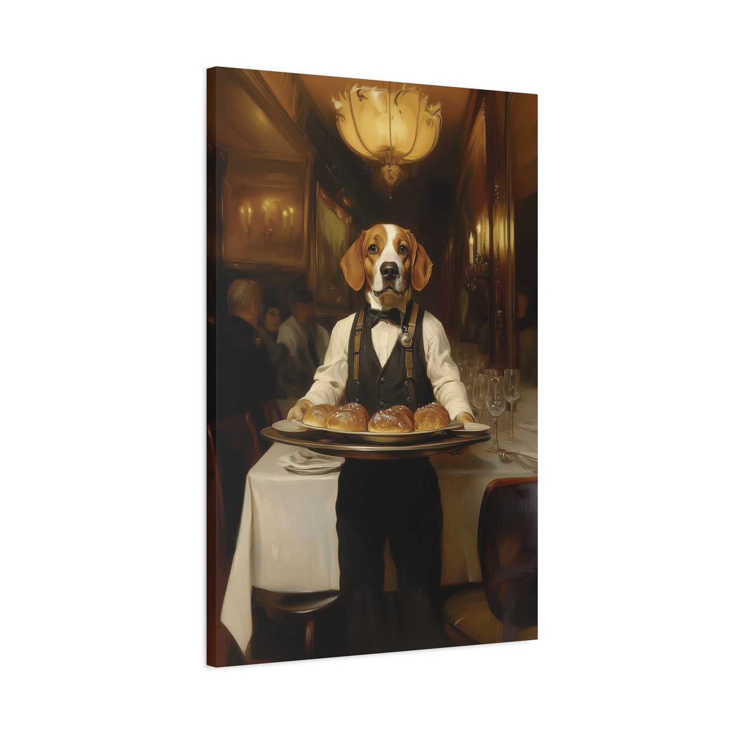 Dog Waiter Canvas