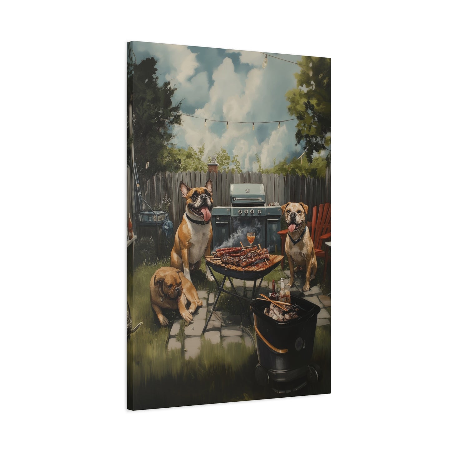 Barbeque Dogs Canvas