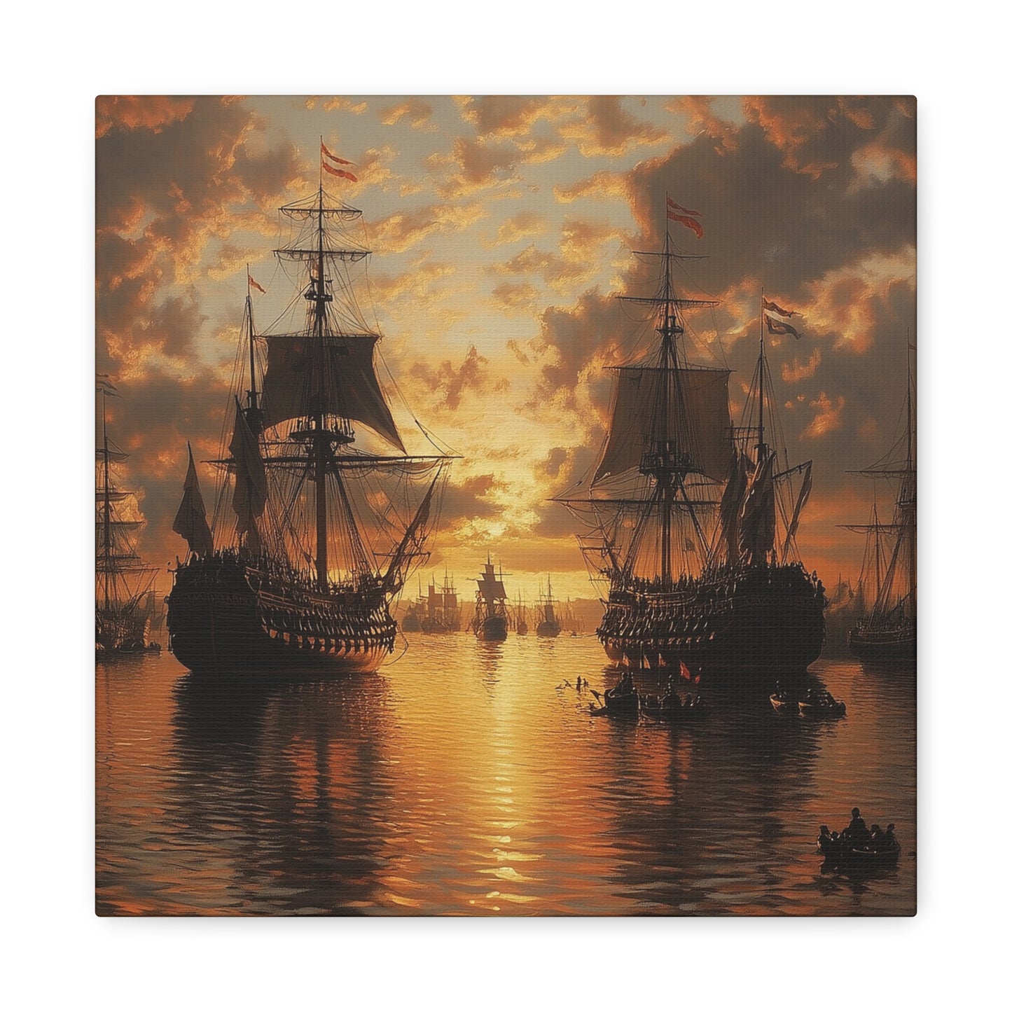 Sunset Ships Canvas