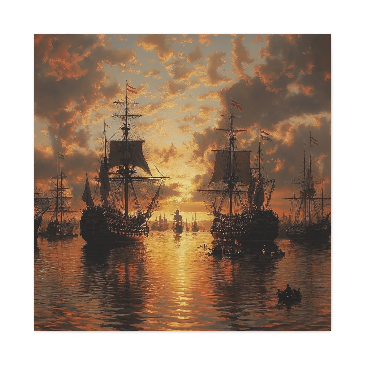 Sunset Ships Canvas