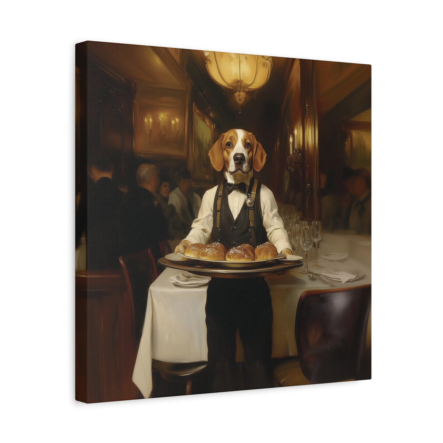 Dog Waiter Canvas