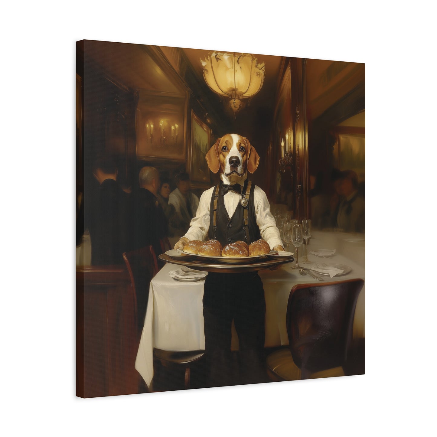 Dog Waiter Canvas