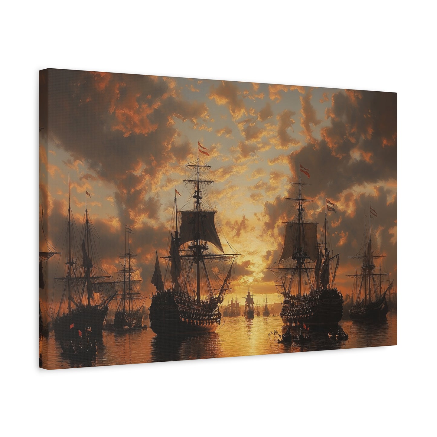 Sunset Ships Canvas