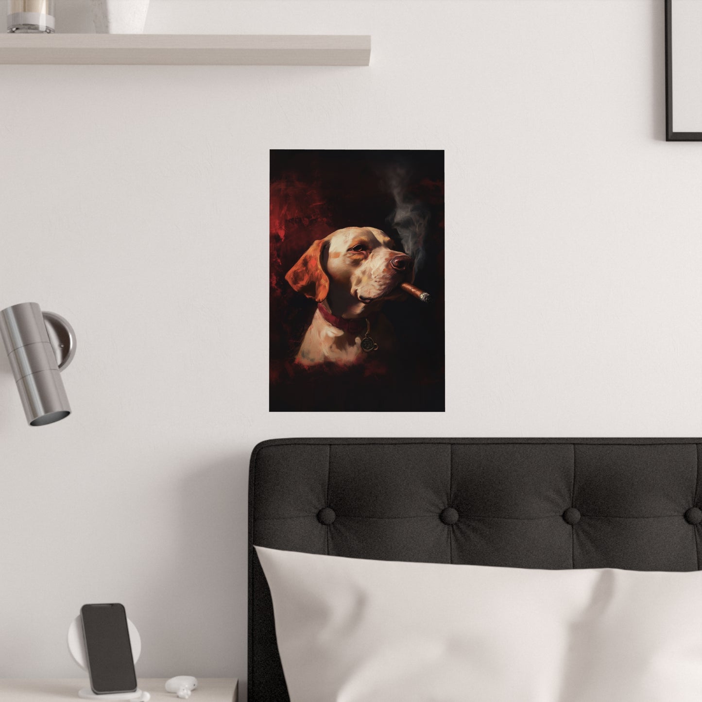 Dog with a Cigar Poster