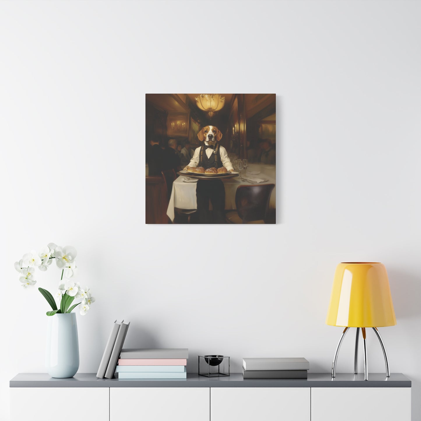 Dog Waiter Canvas