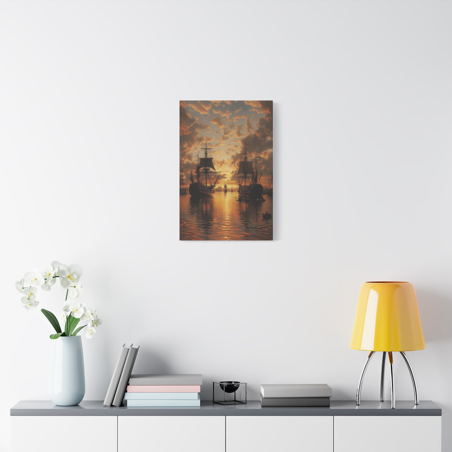 Sunset Ships Canvas