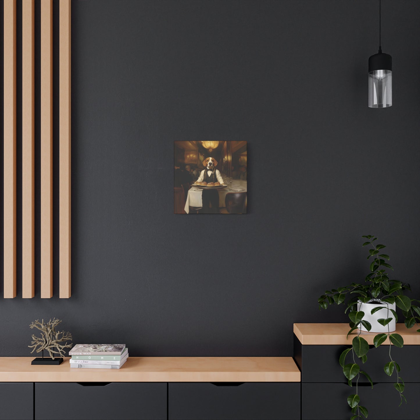 Dog Waiter Canvas