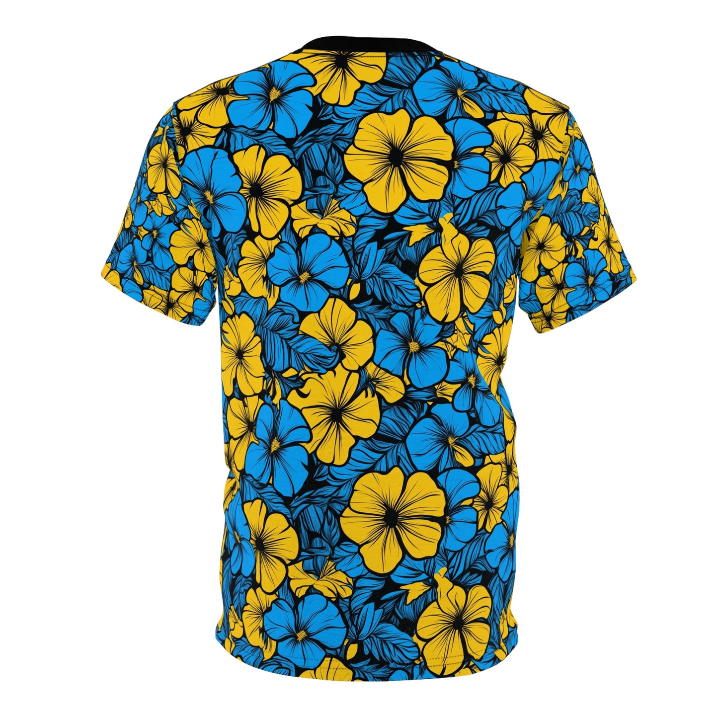 Blue and Yellow Hawaiian T-Shirt