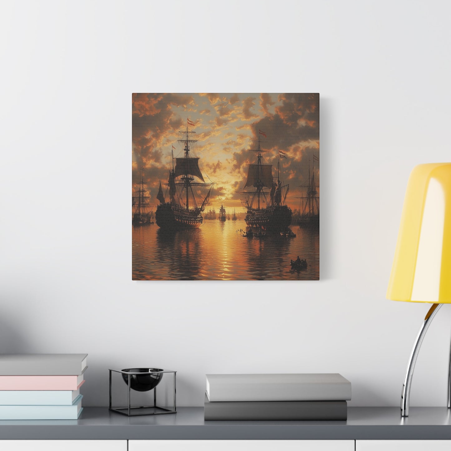 Sunset Ships Canvas