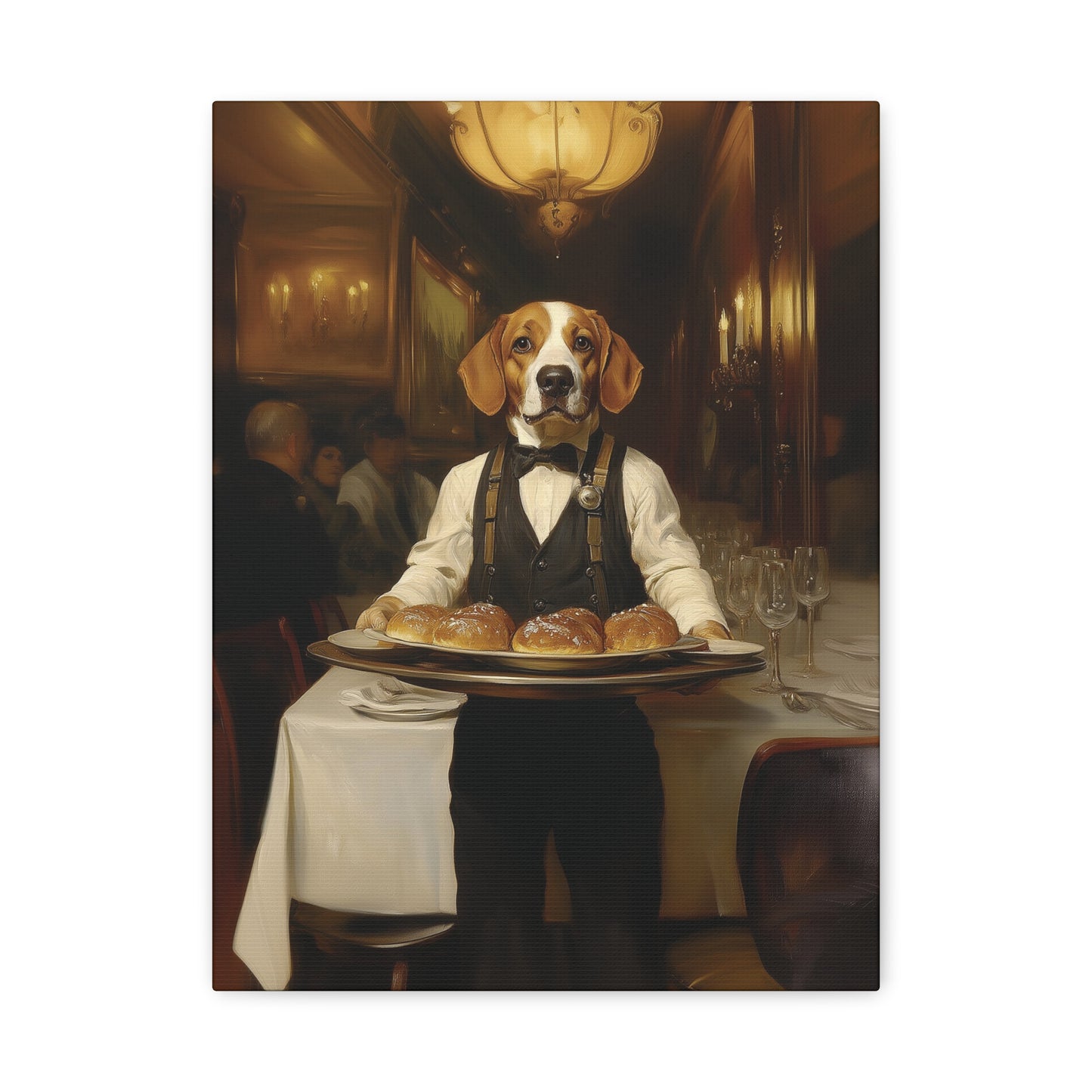 Dog Waiter Canvas