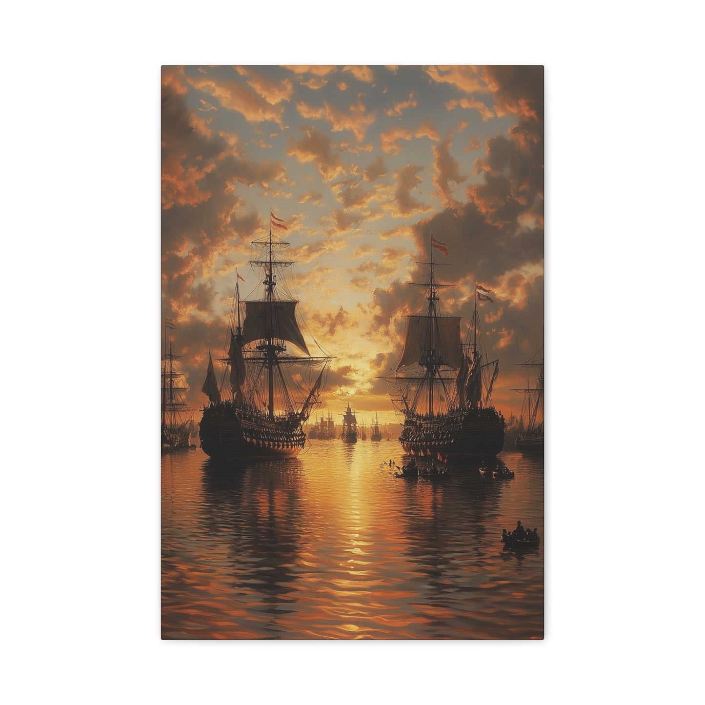 Sunset Ships Canvas