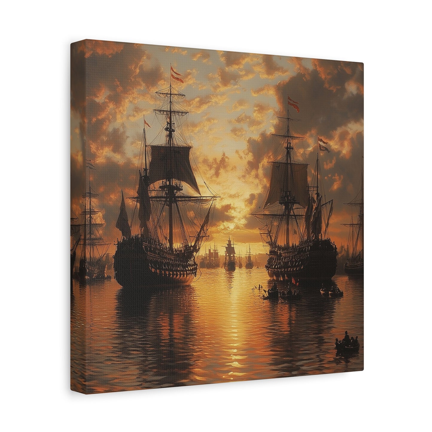 Sunset Ships Canvas