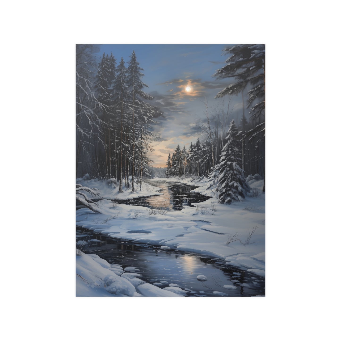 Winter River Poster