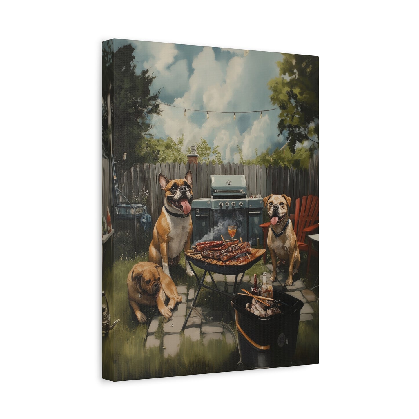 Barbeque Dogs Canvas