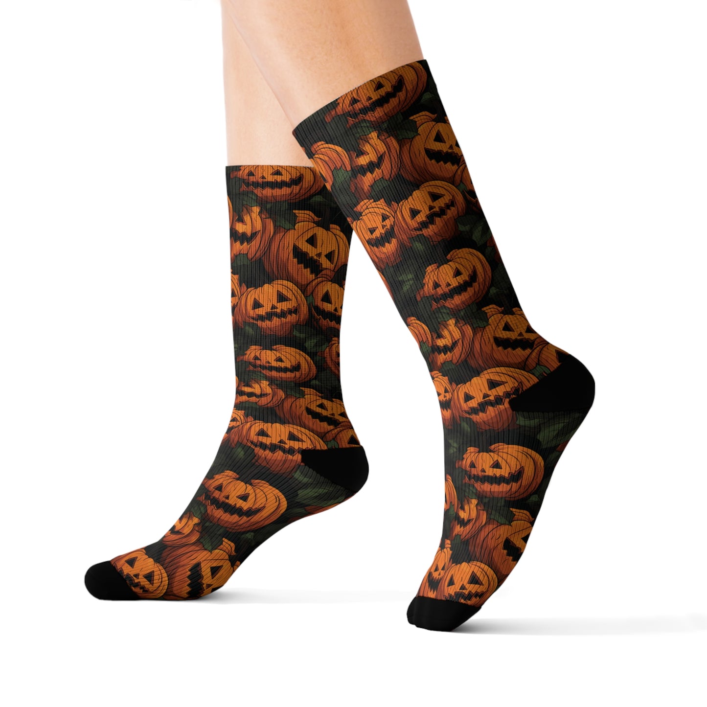 Halloween Jack-O'-Lantern Socks