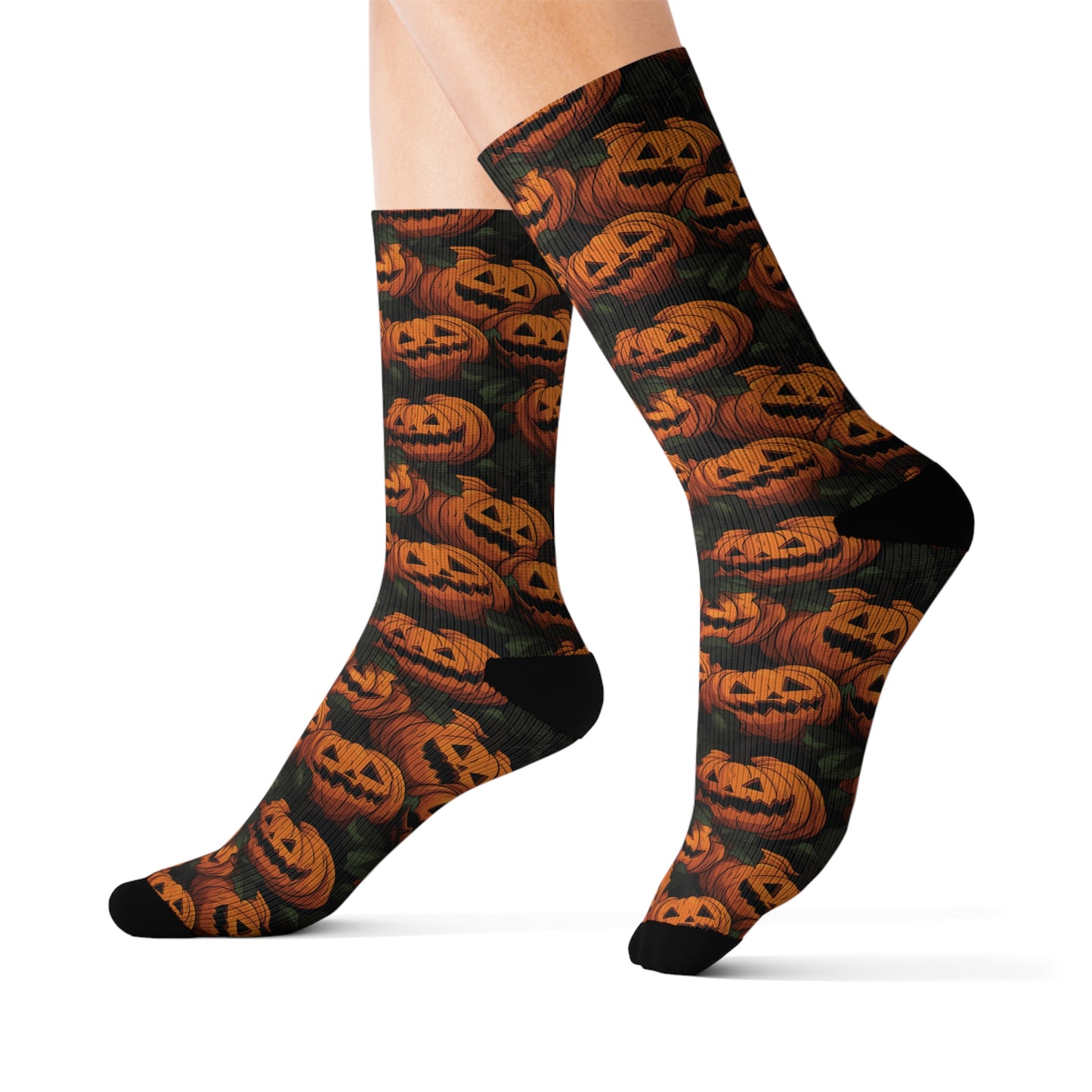 Halloween Jack-O'-Lantern Socks