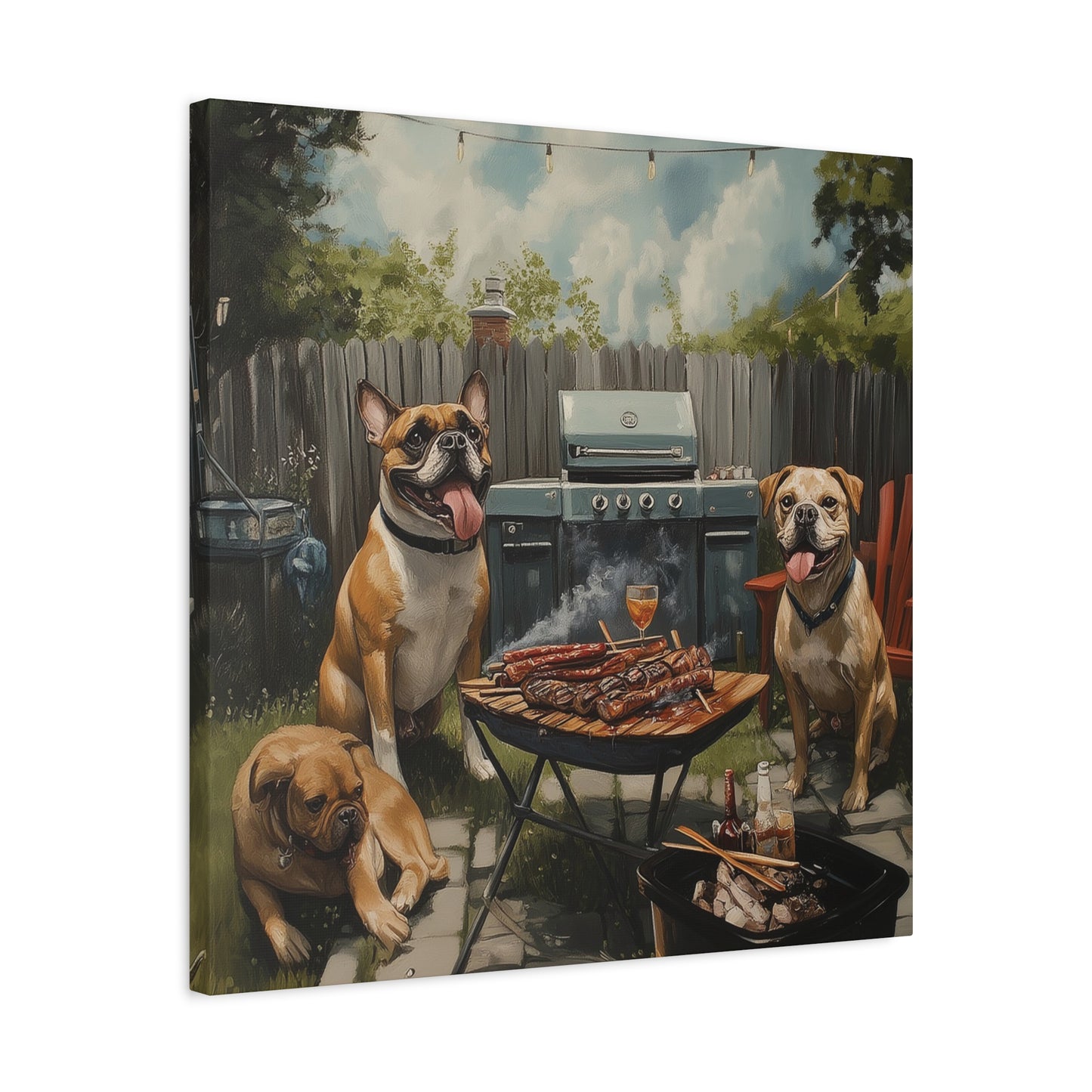 Barbeque Dogs Canvas