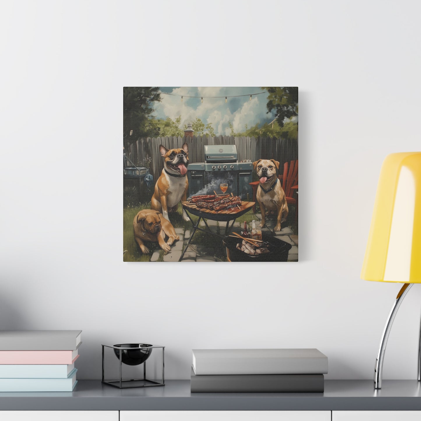 Barbeque Dogs Canvas