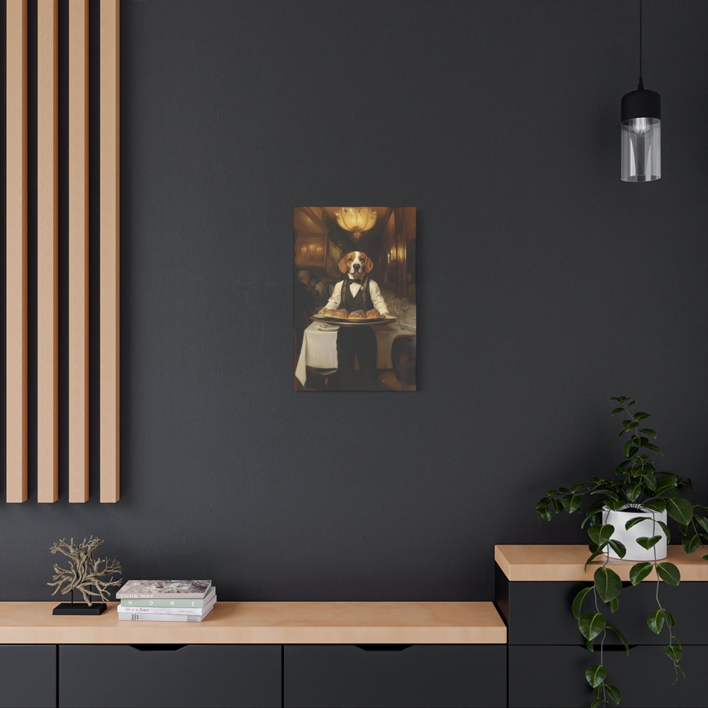 Dog Waiter Canvas