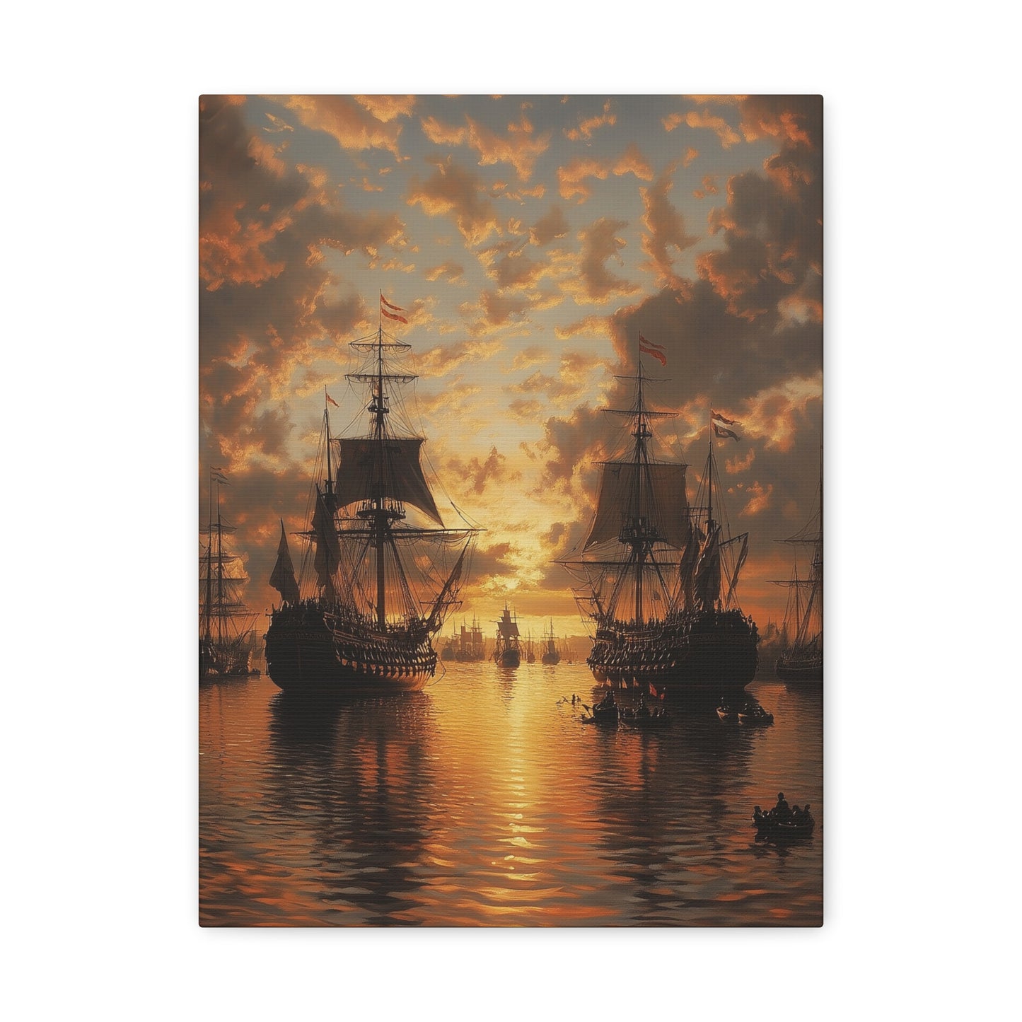 Sunset Ships Canvas