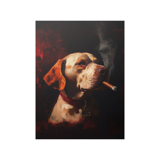 Dog with a Cigar Poster