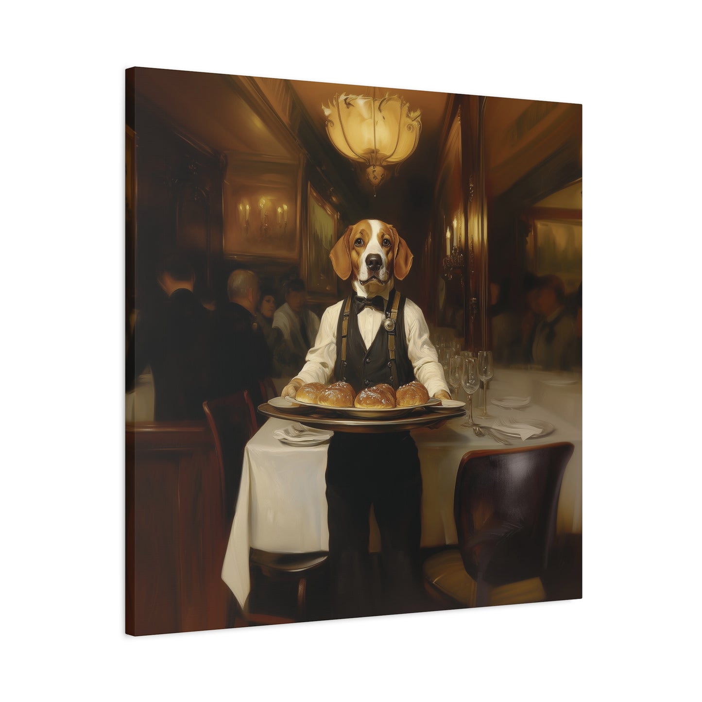 Dog Waiter Canvas