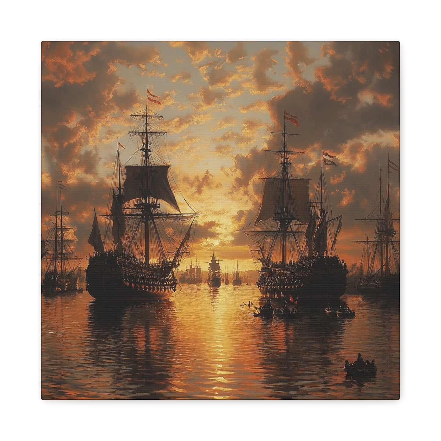 Sunset Ships Canvas