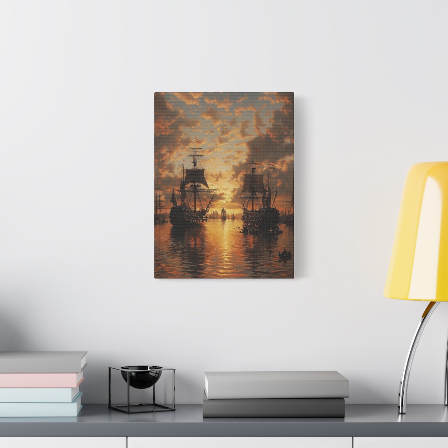 Sunset Ships Canvas