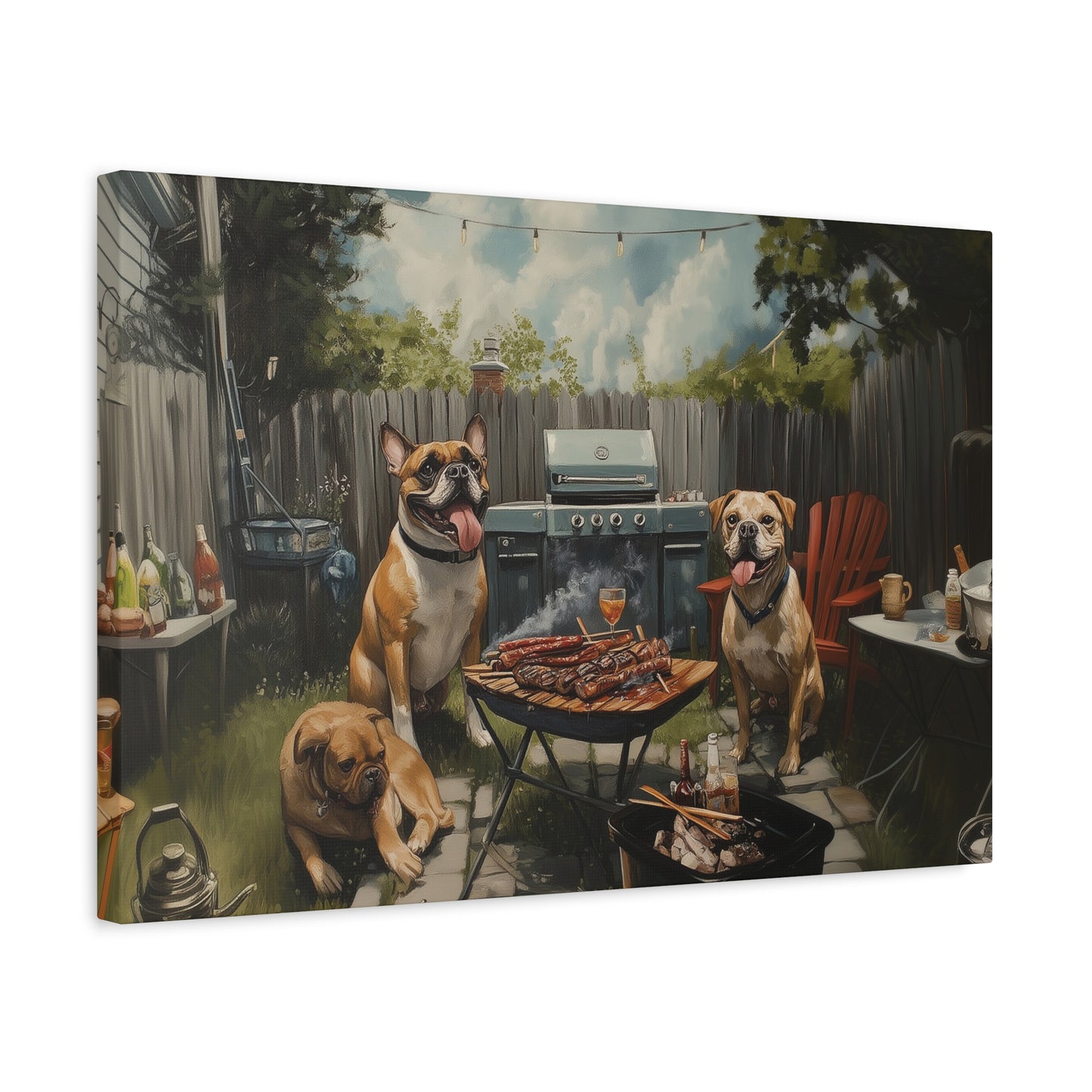 Barbeque Dogs Canvas