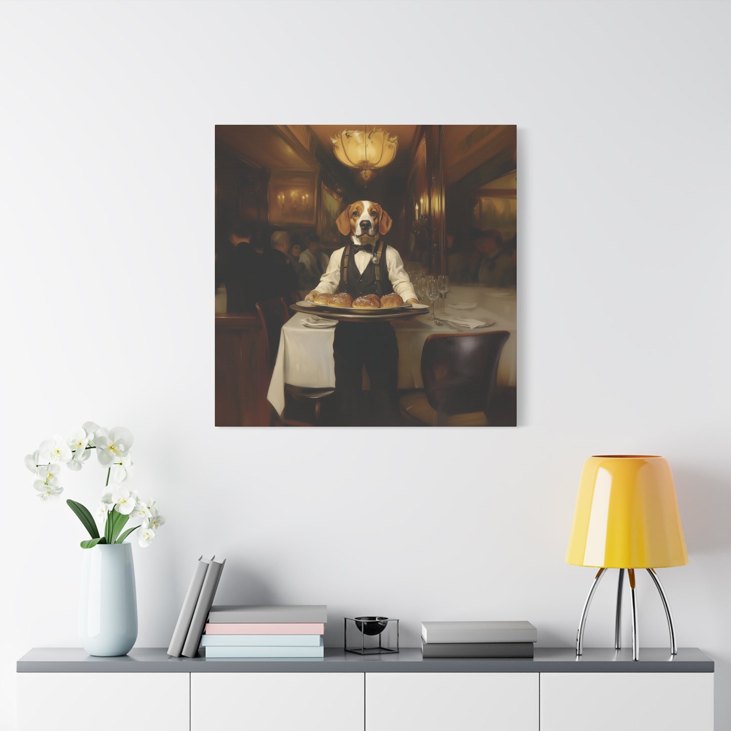 Dog Waiter Canvas