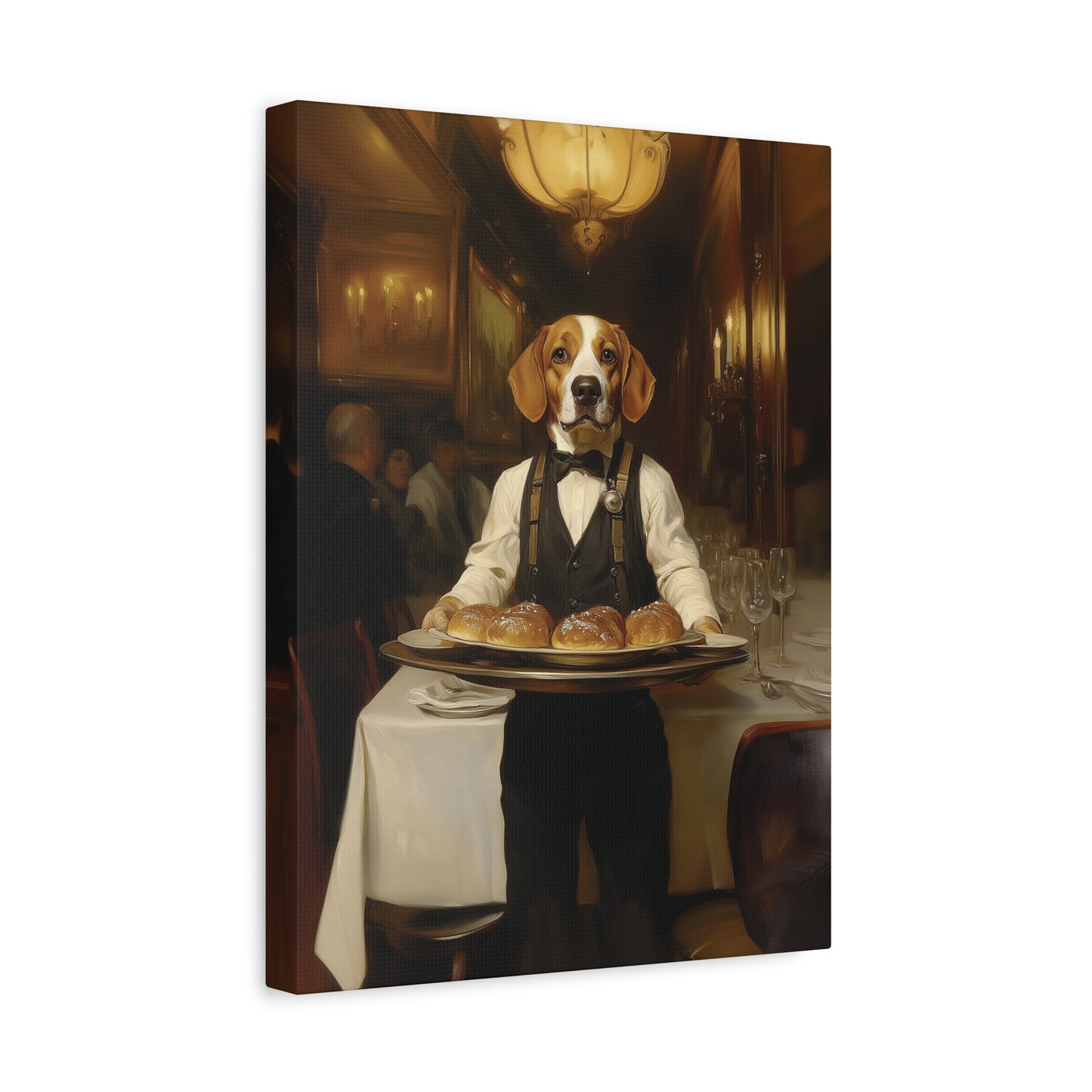 Dog Waiter Canvas