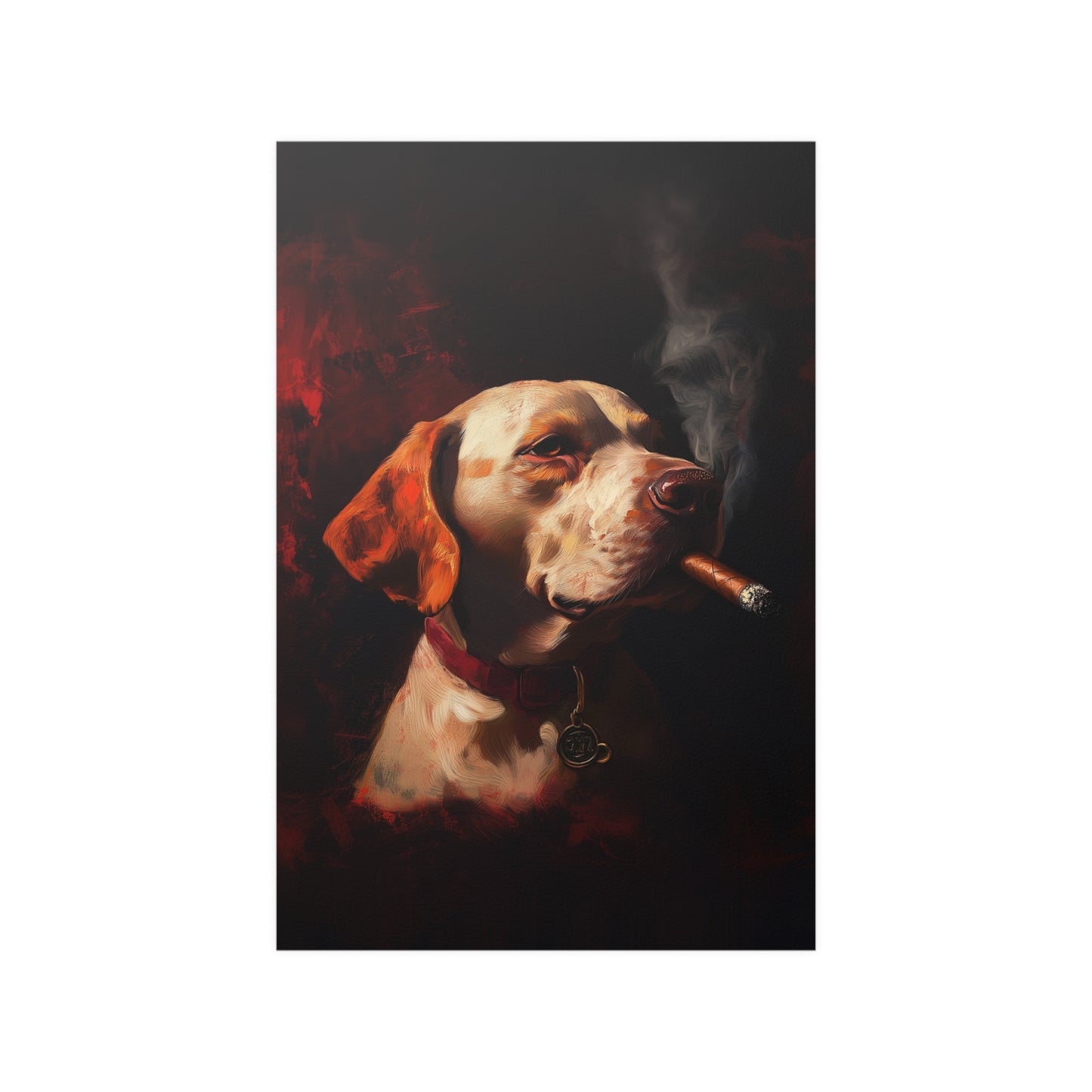 Dog with a Cigar Poster