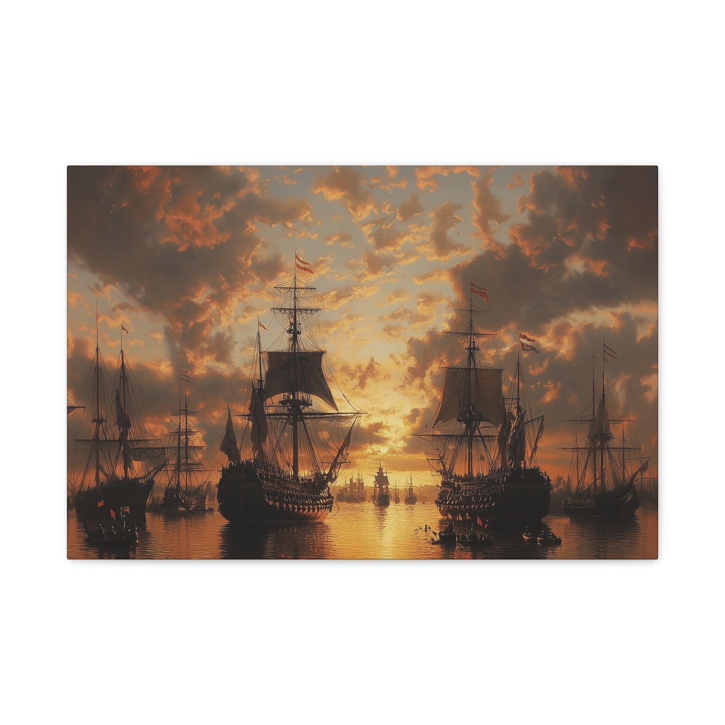 Sunset Ships Canvas