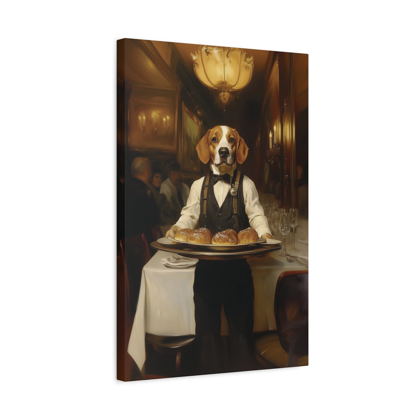 Dog Waiter Canvas