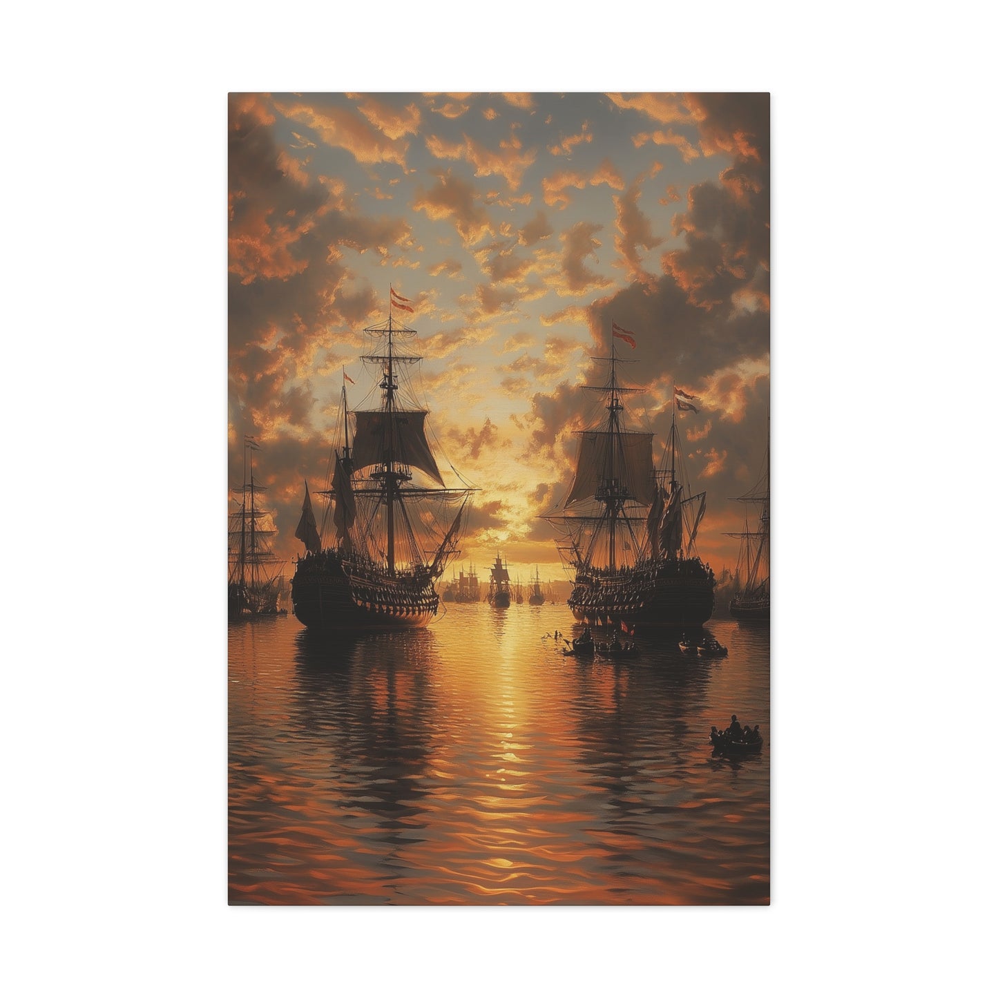 Sunset Ships Canvas