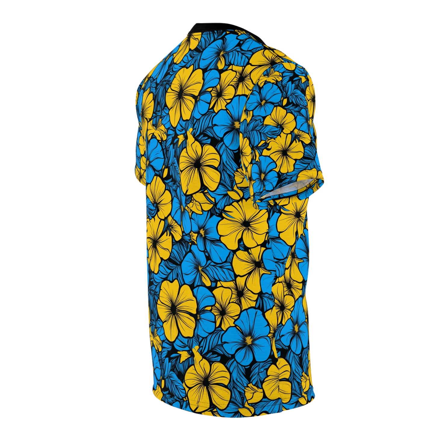 Blue and Yellow Hawaiian T-Shirt